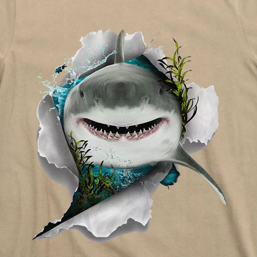 Shark Great White Shark Deep Sea Fishing Funny Shark T-Shirt