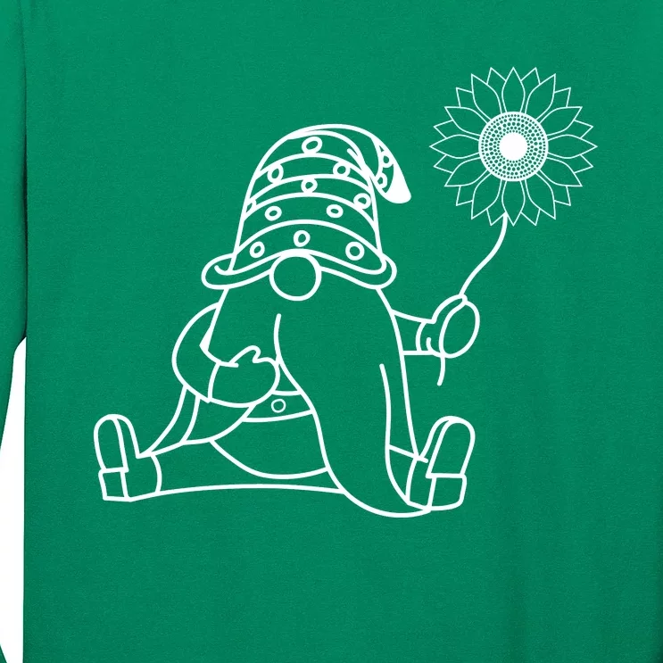 Summer Gnome With Sunflower Long Sleeve Shirt