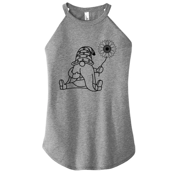 Summer Gnome With Sunflower Women’s Perfect Tri Rocker Tank