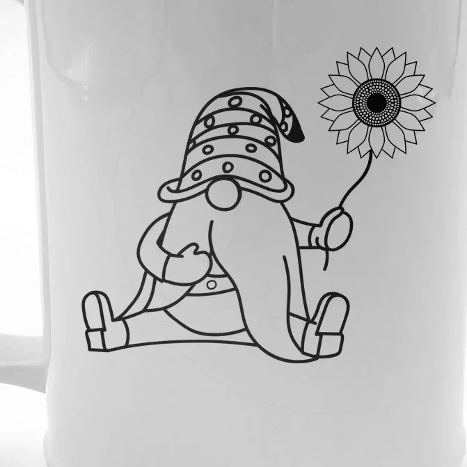 Summer Gnome With Sunflower Front & Back Beer Stein