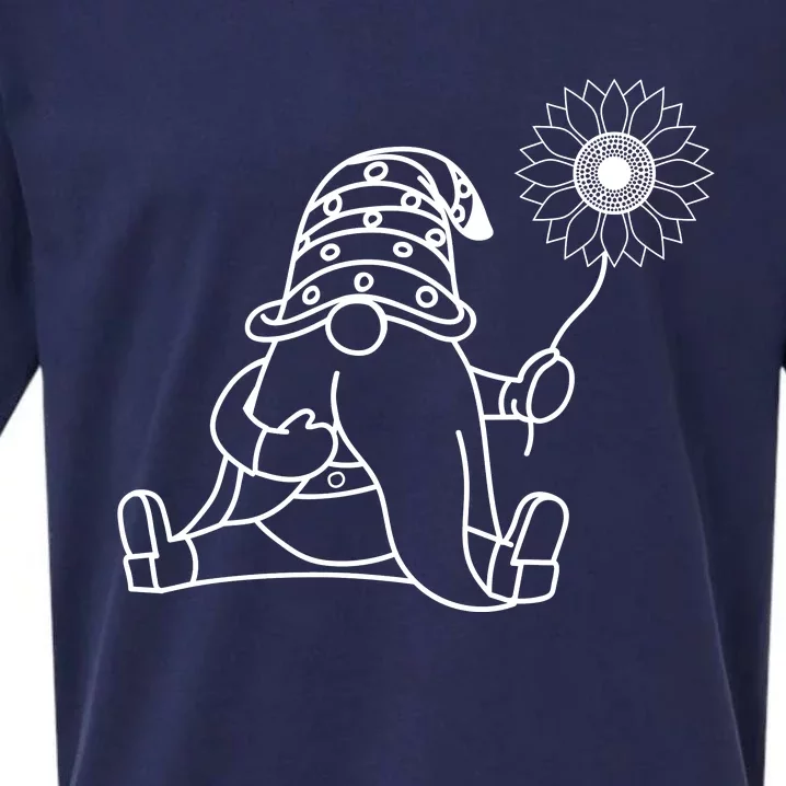 Summer Gnomes With Sunflower Sueded Cloud Jersey T-Shirt