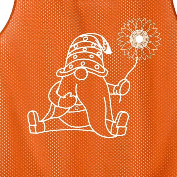 Summer Gnomes With Sunflower Illustration Mesh Reversible Basketball Jersey Tank