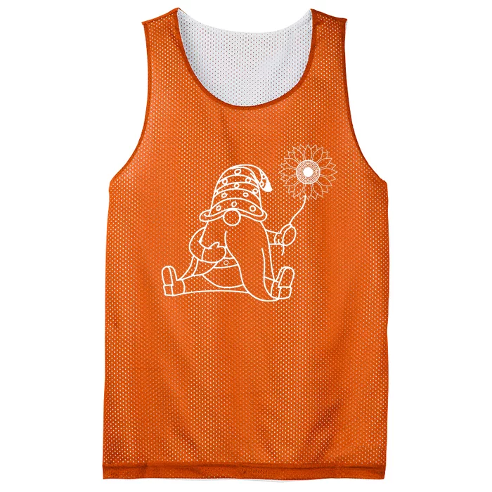 Summer Gnomes With Sunflower Illustration Mesh Reversible Basketball Jersey Tank