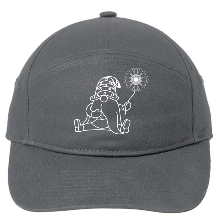 Summer Gnomes With Sunflower Graphic 7-Panel Snapback Hat