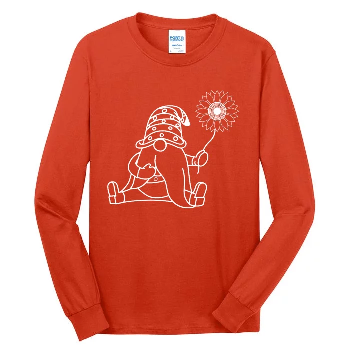 Summer Gnomes With Sunflower Tall Long Sleeve T-Shirt