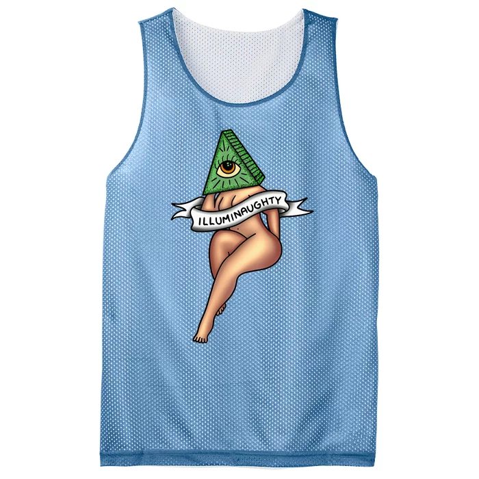 Sexy Girl X Illuminaughty X Illuminati Occult Tattoo Flash Mesh Reversible Basketball Jersey Tank