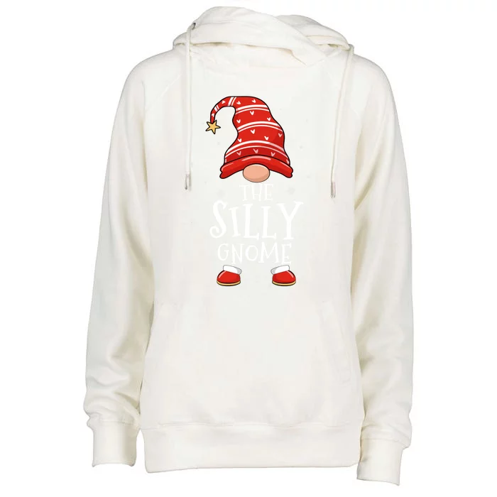 Silly Gnome Xmas Family Matching Funny Christmas Gnomes Cool Gift Womens Funnel Neck Pullover Hood