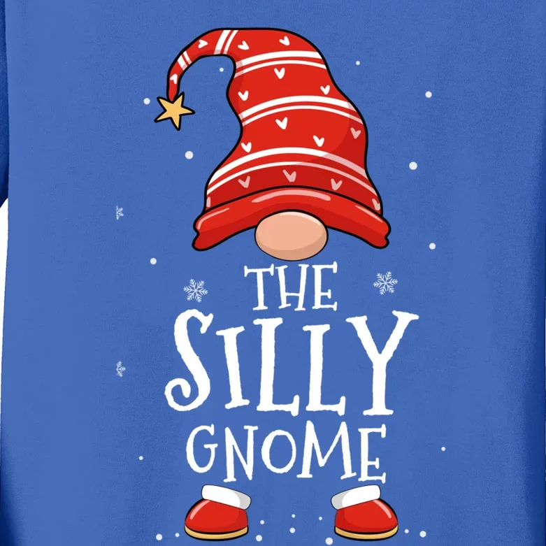 Silly Gnome Xmas Family Matching Funny Christmas Gnomes Cool Gift Kids Long Sleeve Shirt