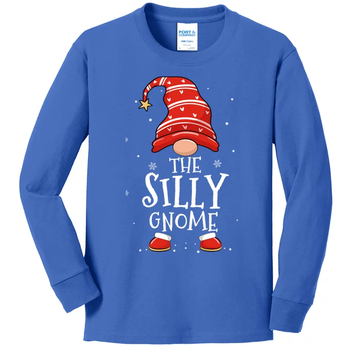 Silly Gnome Xmas Family Matching Funny Christmas Gnomes Cool Gift Kids Long Sleeve Shirt