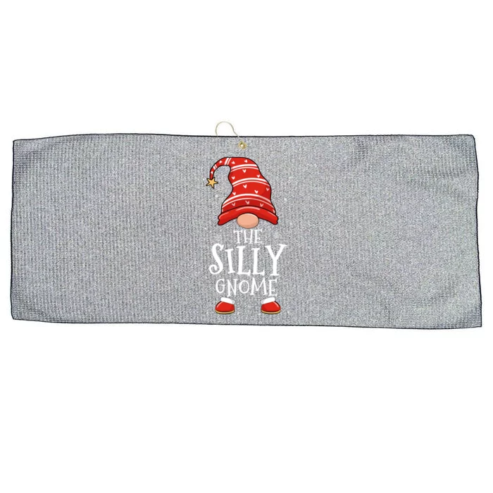 Silly Gnome Xmas Family Matching Funny Christmas Gnomes Cool Gift Large Microfiber Waffle Golf Towel