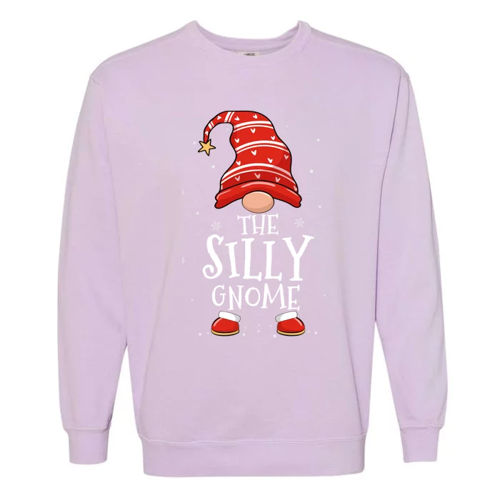 Silly Gnome Xmas Family Matching Funny Christmas Gnomes Cool Gift Garment-Dyed Sweatshirt