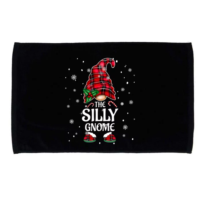 Silly Gnome Xmas Family Matching Plaid Christmas Gnomes Cool Gift Microfiber Hand Towel