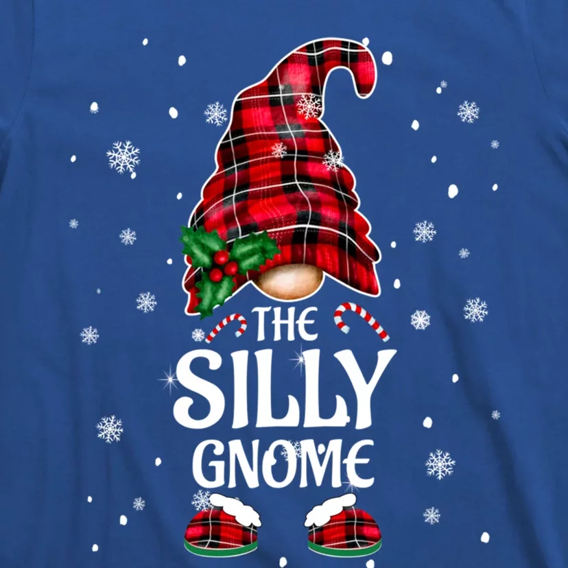 Silly Gnome Xmas Family Matching Plaid Christmas Gnomes Cool Gift T-Shirt