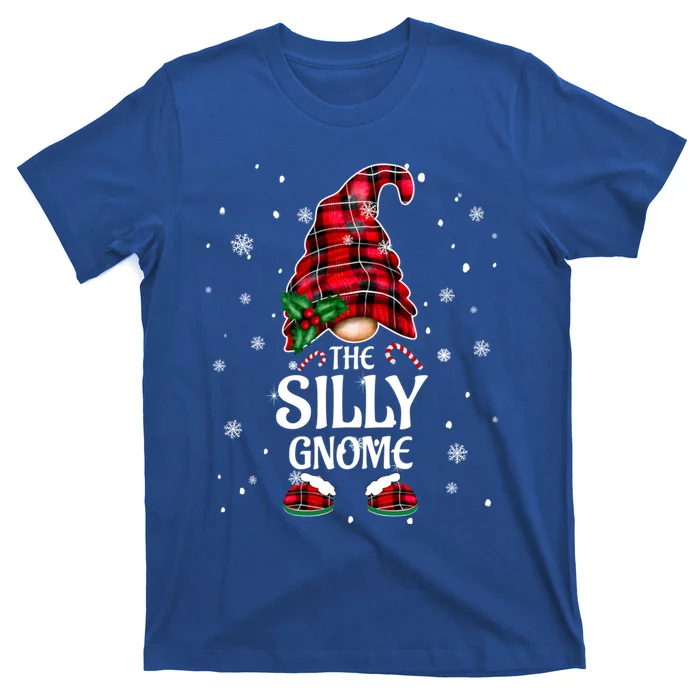 Silly Gnome Xmas Family Matching Plaid Christmas Gnomes Cool Gift T-Shirt