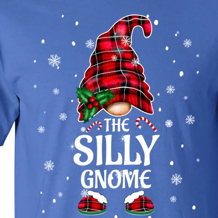 Silly Gnome Xmas Family Matching Plaid Christmas Gnomes Cool Gift Tall T-Shirt