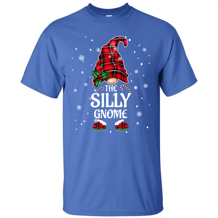 Silly Gnome Xmas Family Matching Plaid Christmas Gnomes Cool Gift Tall T-Shirt