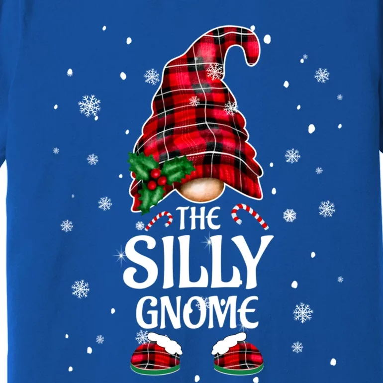 Silly Gnome Xmas Family Matching Plaid Christmas Gnomes Cool Gift Premium T-Shirt