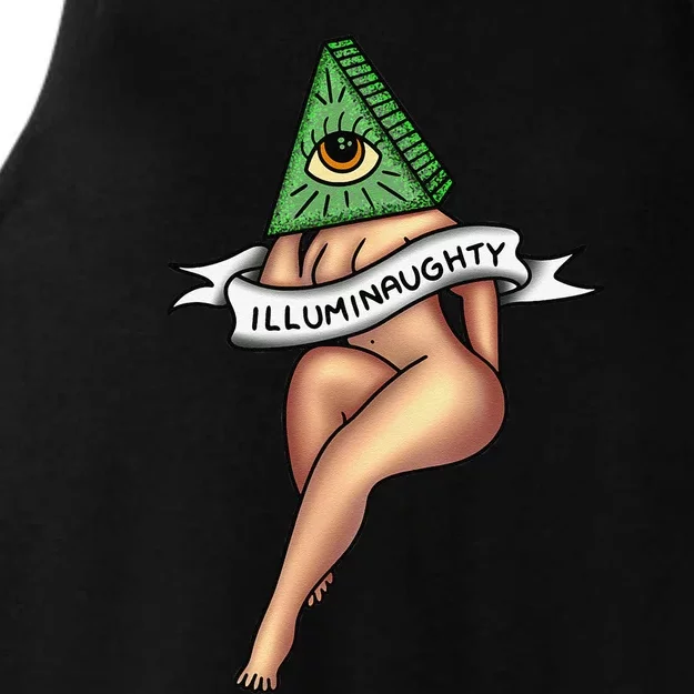 Sexy Girl X Illuminaughty X Illuminati Occult Tattoo Flash Ladies Tri-Blend Wicking Tank