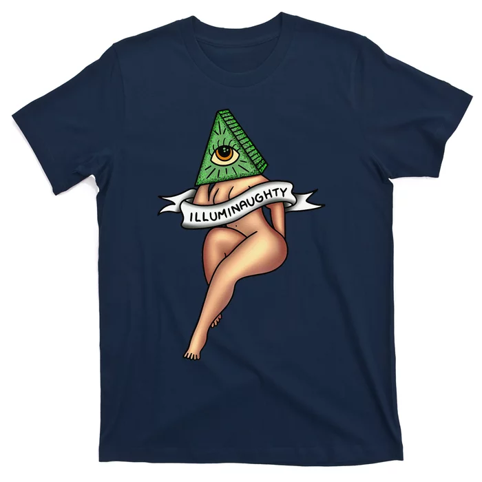 Sexy Girl X Illuminaughty X Illuminati Occult Tattoo Flash T-Shirt