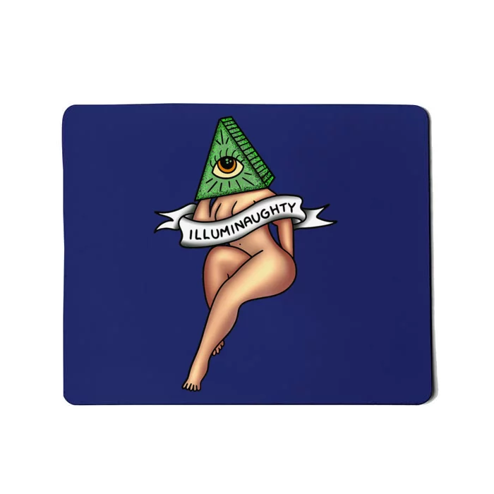 Sexy Girl X Illuminaughty X Illuminati Occult Tattoo Flash Mousepad