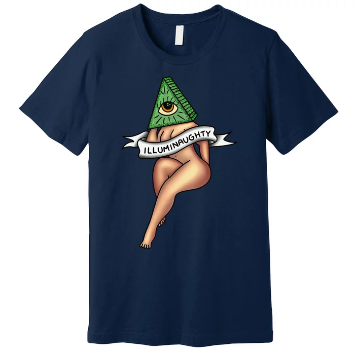 Sexy Girl X Illuminaughty X Illuminati Occult Tattoo Flash Premium T-Shirt