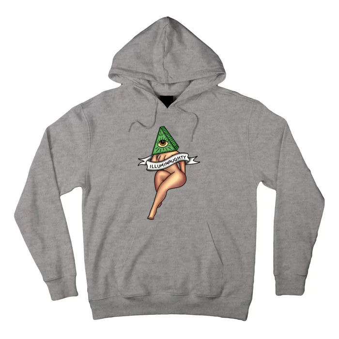 Sexy Girl X Illuminaughty X Illuminati Occult Tattoo Flash Tall Hoodie