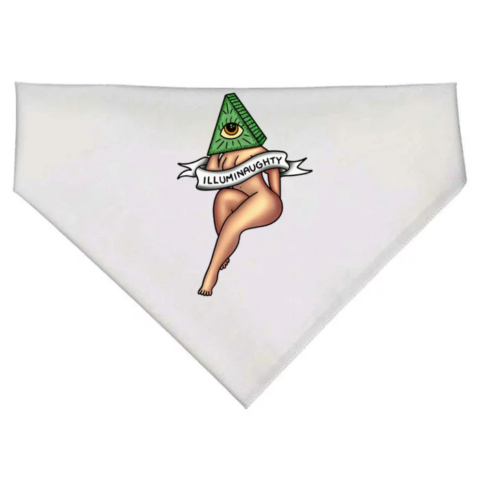 Sexy Girl X Illuminaughty X Illuminati Occult Tattoo Flash USA-Made Doggie Bandana