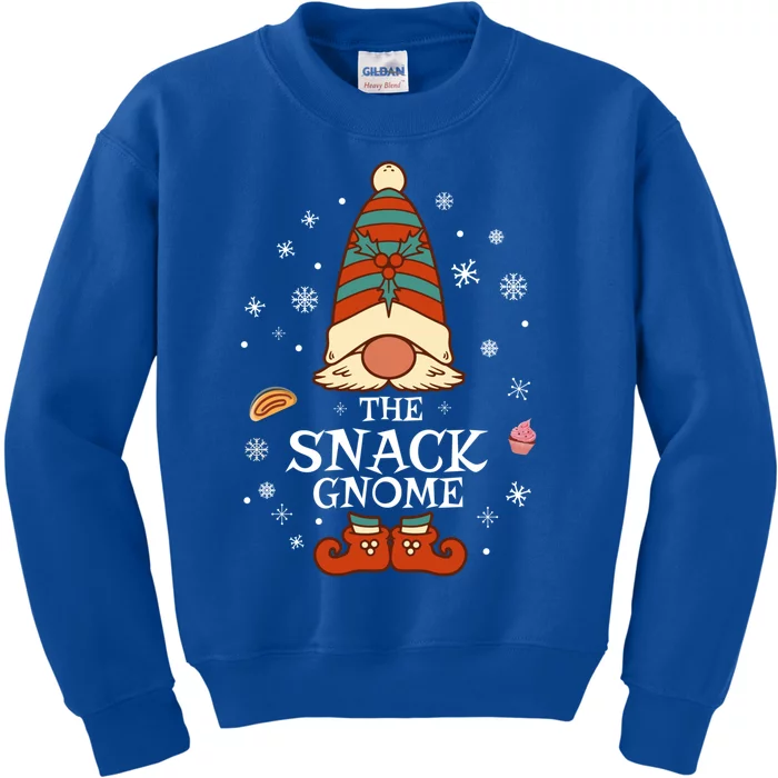 Snack Gnome Xmas Funny Family Matching Christmas Party Cake Cute Gift Kids Sweatshirt