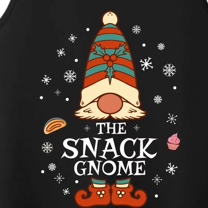 Snack Gnome Xmas Funny Family Matching Christmas Party Cake Gift Performance Tank