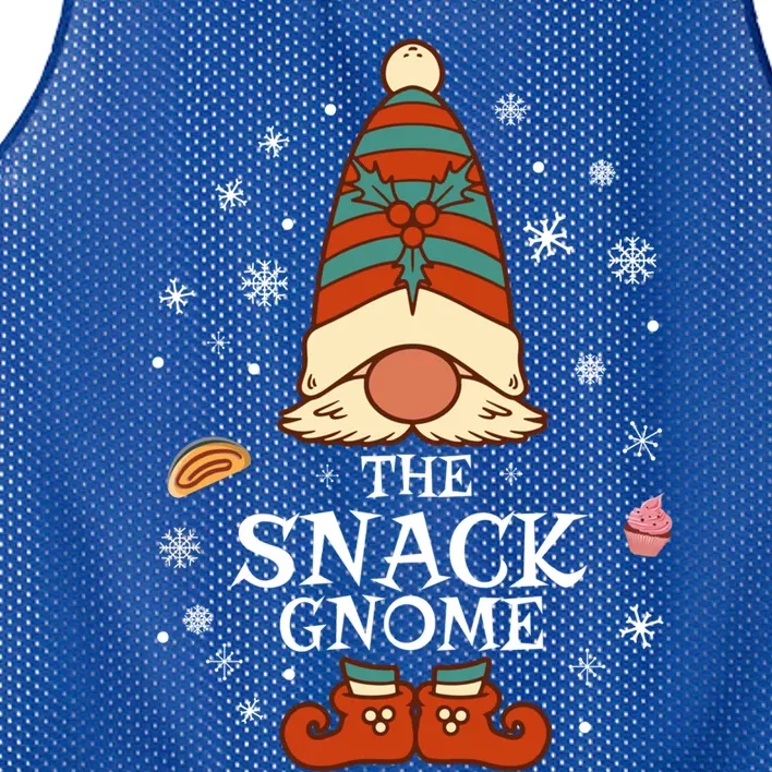 Snack Gnome Xmas Funny Family Matching Christmas Party Cake Gift Mesh Reversible Basketball Jersey Tank