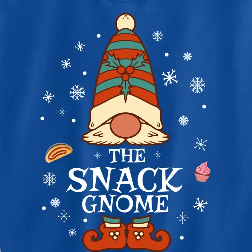 Snack Gnome Xmas Funny Family Matching Christmas Party Cake Gift Kids Sweatshirt