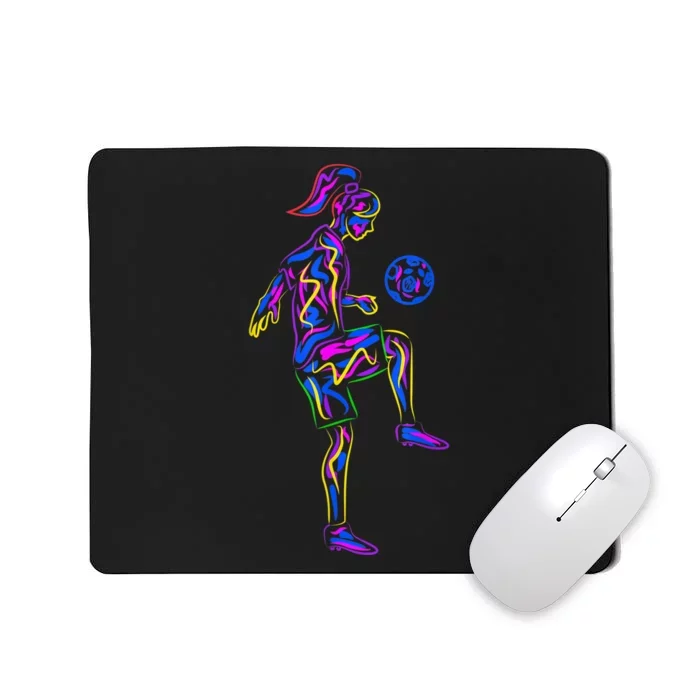 Soccer Girl Youth Women Players TShirt Mousepad