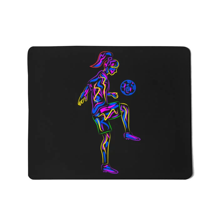 Soccer Girl Youth Women Players TShirt Mousepad