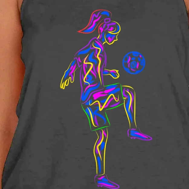 Soccer Girl Youth Women Players TShirt Women's Knotted Racerback Tank