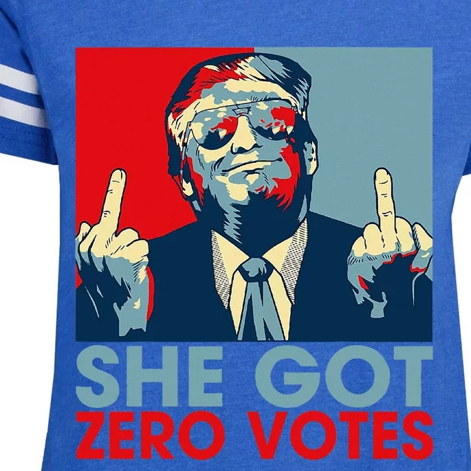 She Got Zero Vote Trump 2024 Enza Ladies Jersey Football T-Shirt