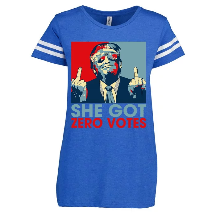 She Got Zero Vote Trump 2024 Enza Ladies Jersey Football T-Shirt