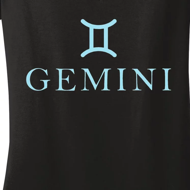 Sign Gemini Zodiac Women's V-Neck T-Shirt