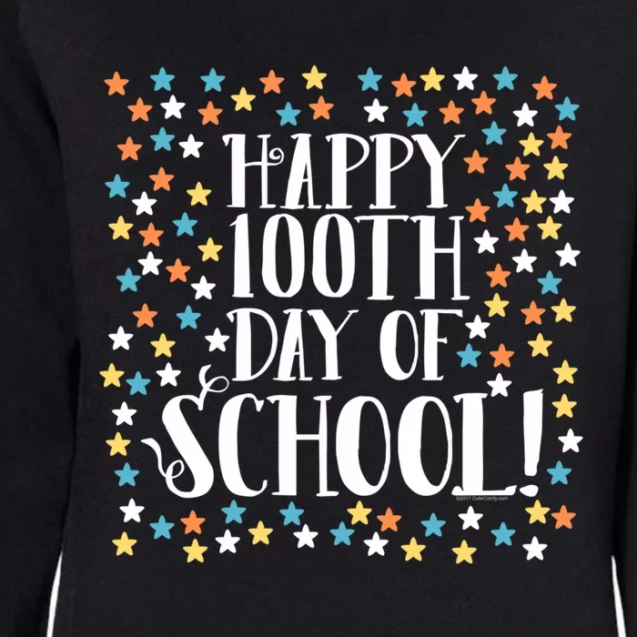 Stars Happy 100th Day Of School Math Counting To 100 Teacher Cool Gift Womens California Wash Sweatshirt