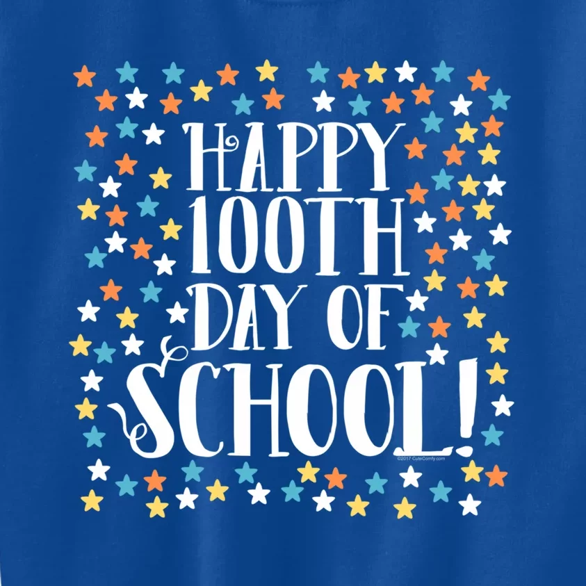 Stars Happy 100th Day Of School Math Counting To 100 Teacher Cool Gift Kids Sweatshirt