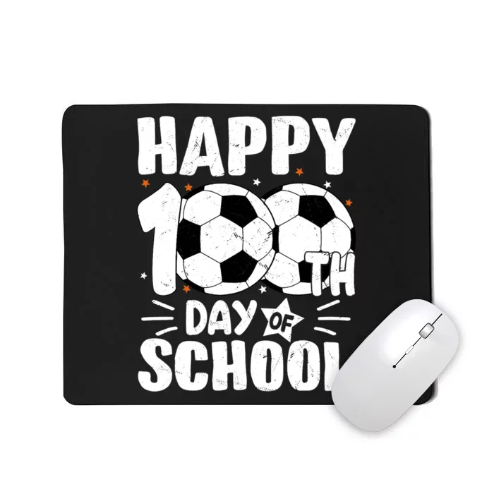 Soccer Happy 100th Day Of School Design Teacher Mousepad