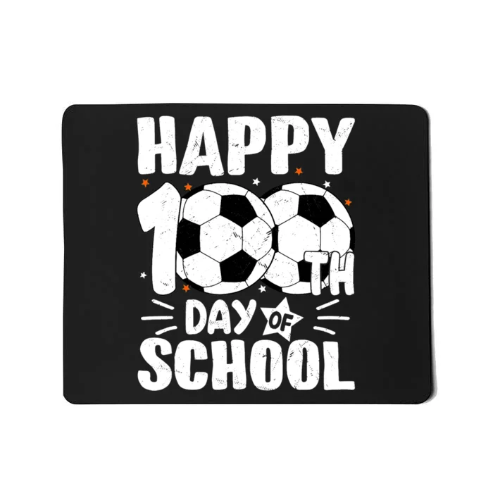 Soccer Happy 100th Day Of School Design Teacher Mousepad