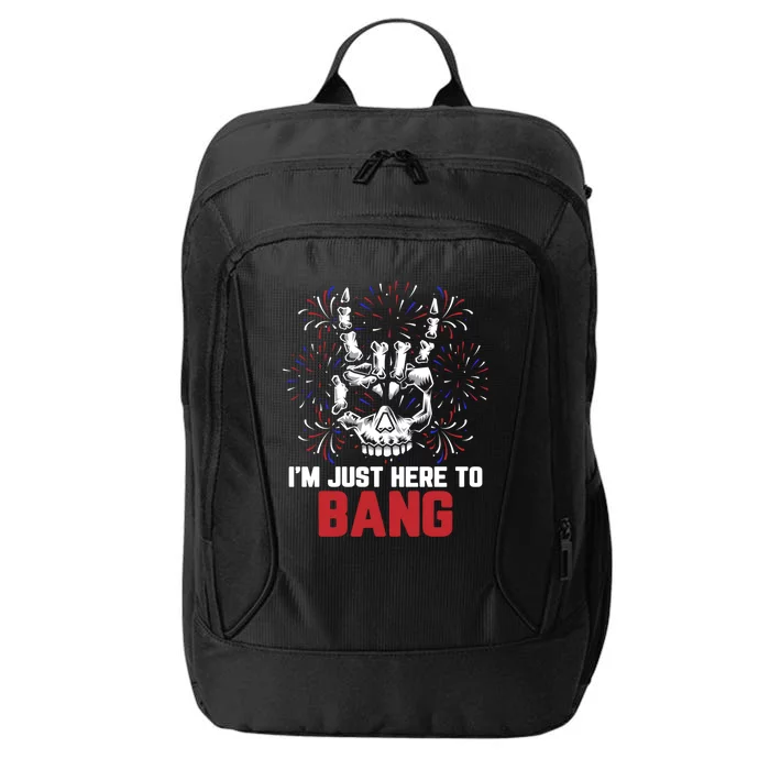 Skeleton Head 4th Of July Skull Fireworks Patriotic Rocker Meaningful Gift City Backpack