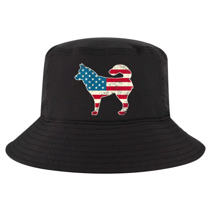 Siberian Husky 4th Of July Dog Lover American Flag Cool Comfort Performance Bucket Hat