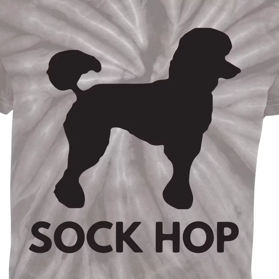 Sock Hop 50s Costume Big Poodle 1950s Party Kids Tie-Dye T-Shirt