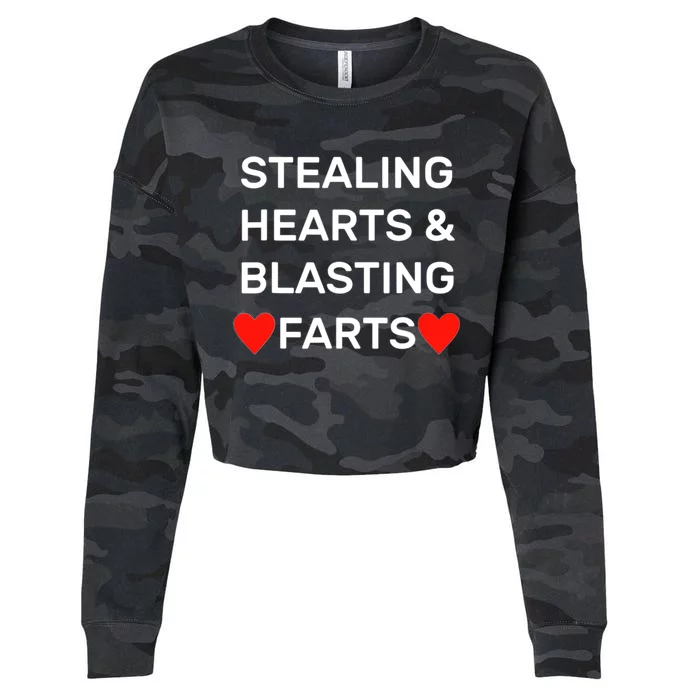 Stealing Hearts And Blasting Farts Cropped Pullover Crew