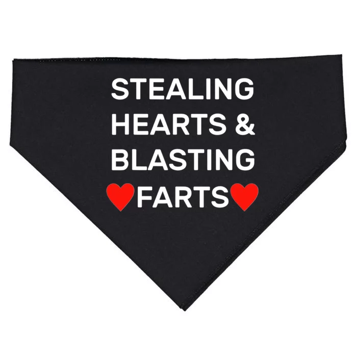 Stealing Hearts And Blasting Farts USA-Made Doggie Bandana