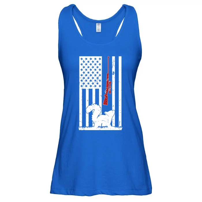 Squirrel Hunting American Flag Squirrel Hunter Great Gift Ladies Essential Flowy Tank