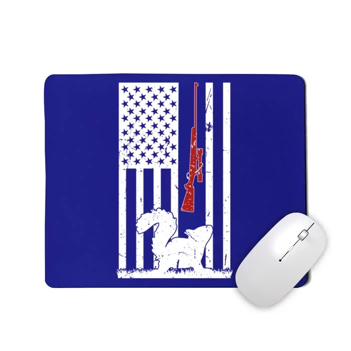 Squirrel Hunting American Flag Squirrel Hunter Great Gift Mousepad