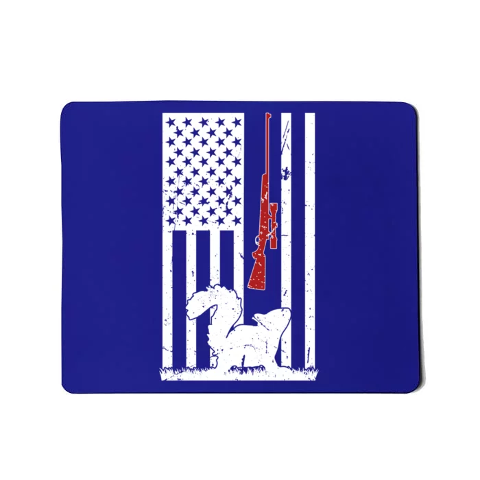 Squirrel Hunting American Flag Squirrel Hunter Great Gift Mousepad