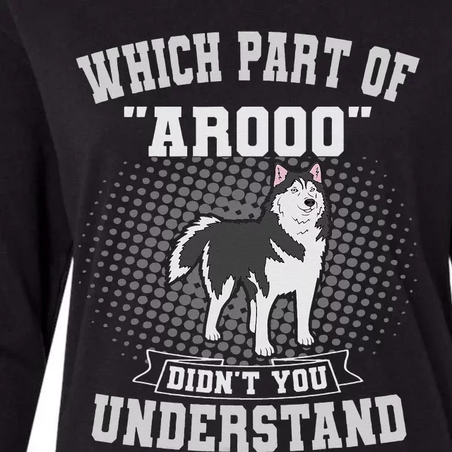 Siberian Husky Arooo Breeder Fur Parent Sled Dog Breed Womens Cotton Relaxed Long Sleeve T-Shirt